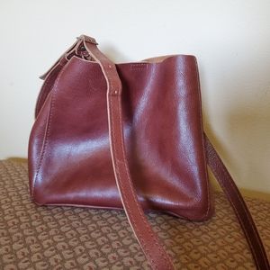 Portland Leather Goods butterfly bucket bag